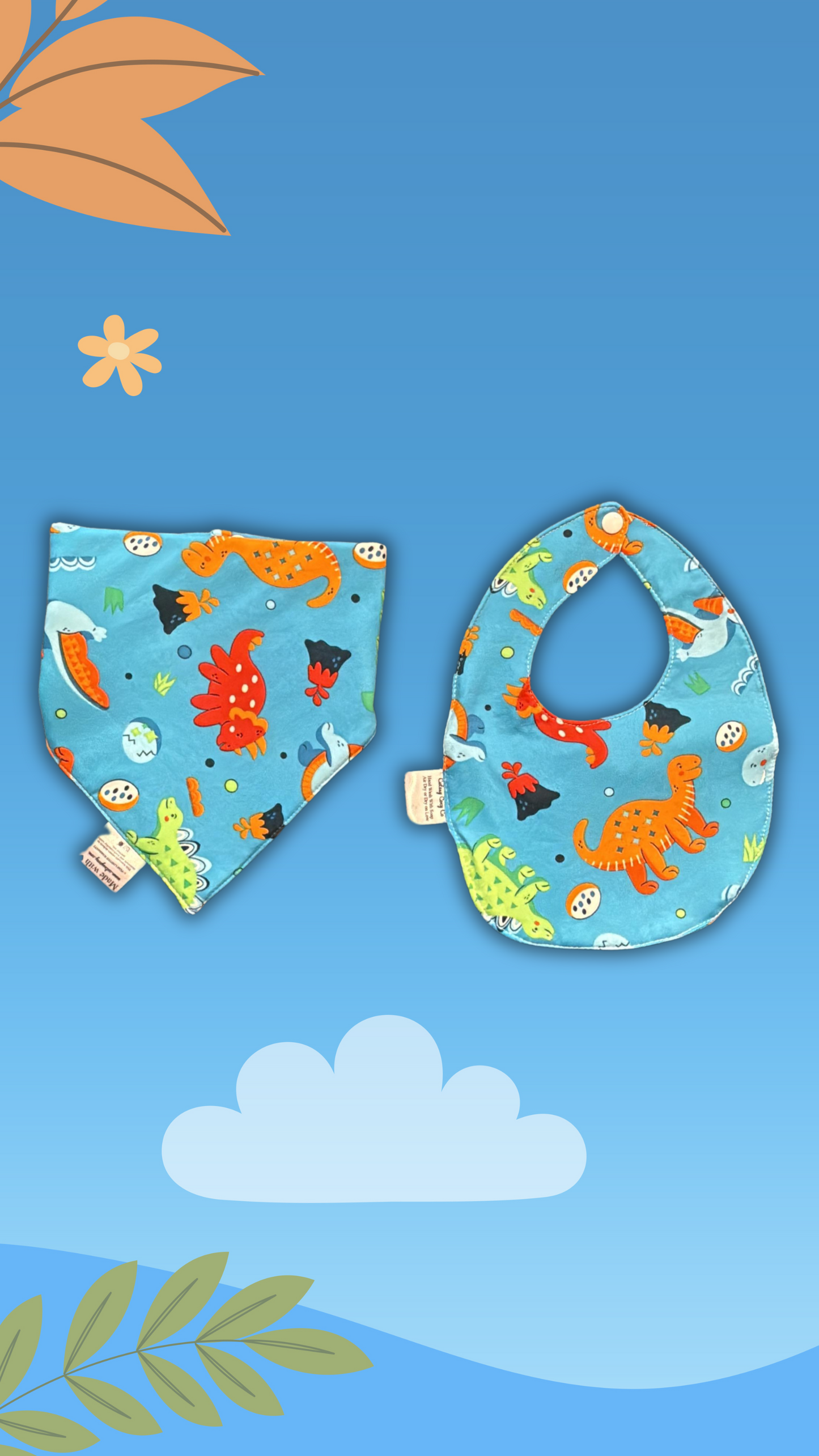 Dino and Friends Bib (Set of 2)
