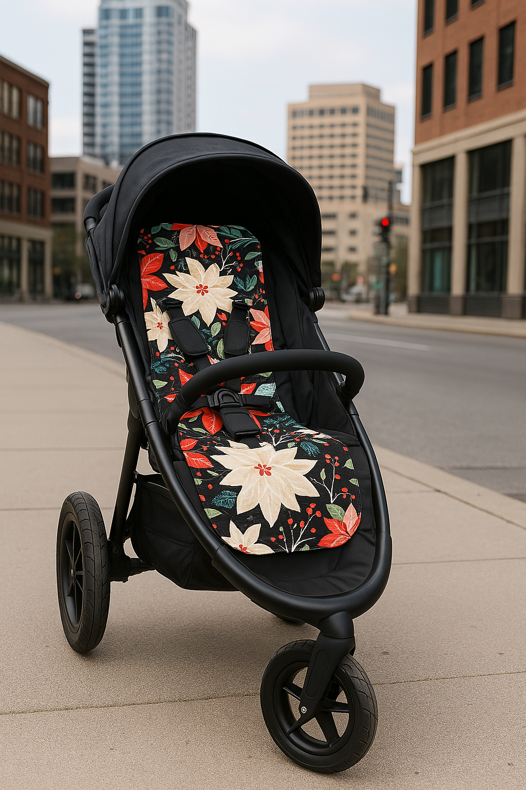 Big Flower Design Stroller Liner