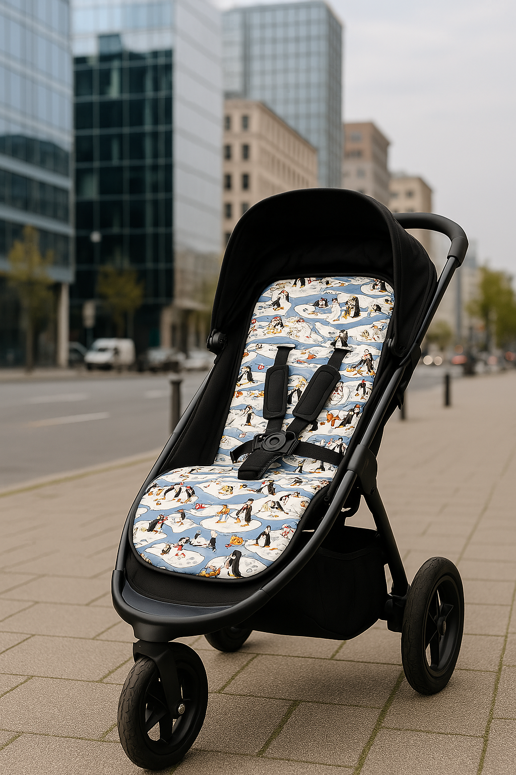 Holiday Penguins Stroller Liner