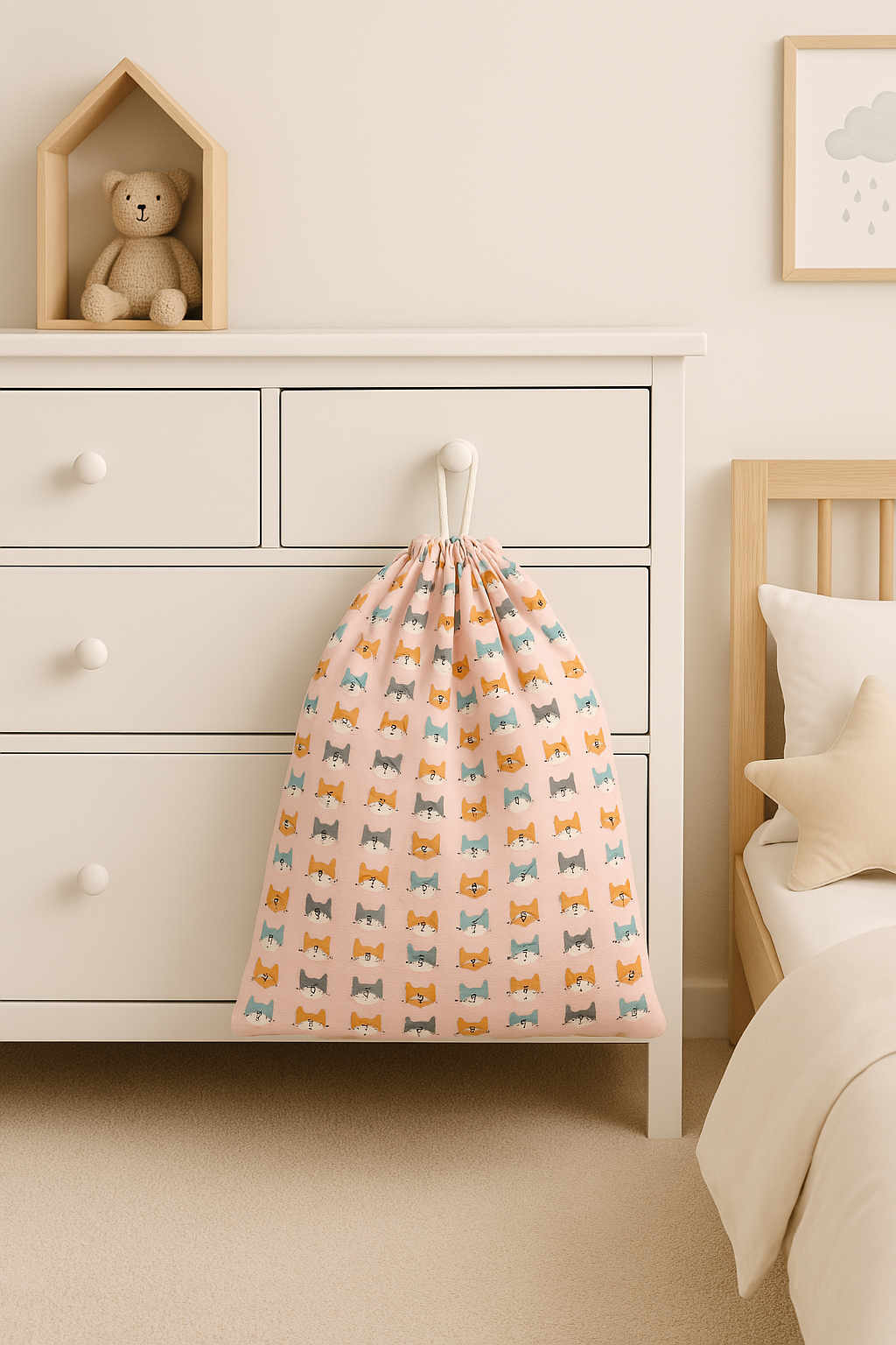 Waterproof Cute Puppy Faces Laundry Bags