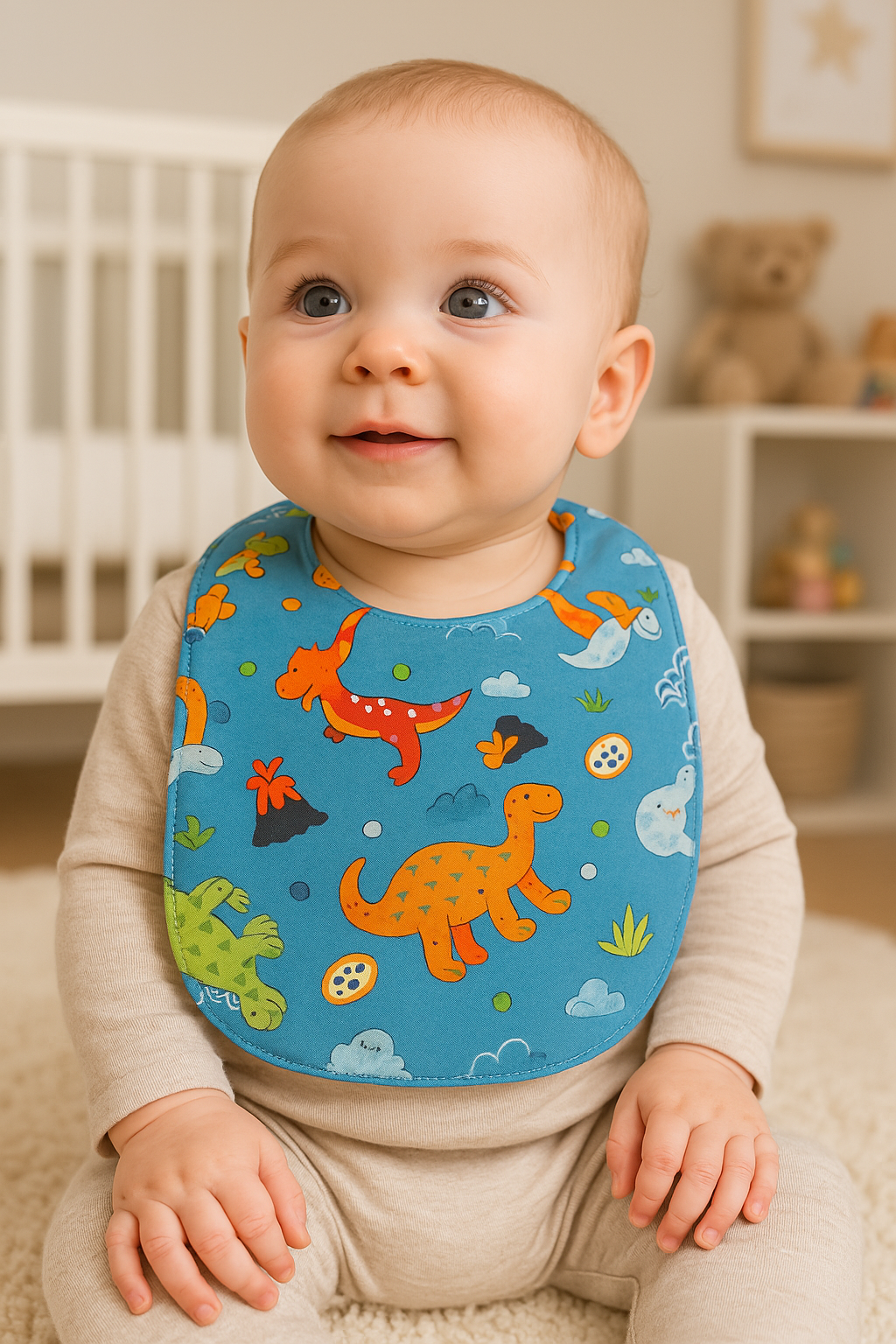 Hello Dino Island Baby Bib