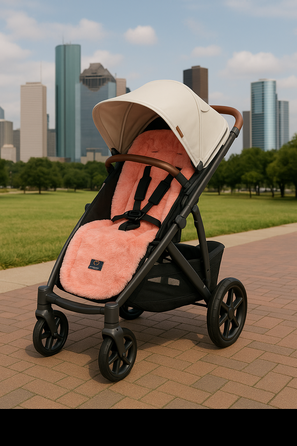 Peach Puff Stroller Liner