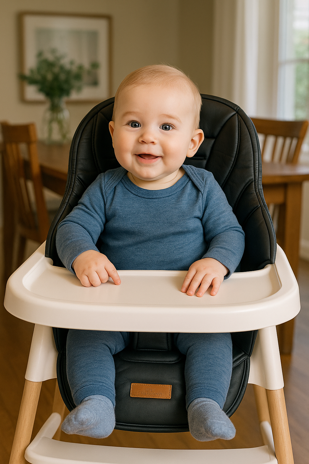Premium Ergonomic Highchair Liner in black