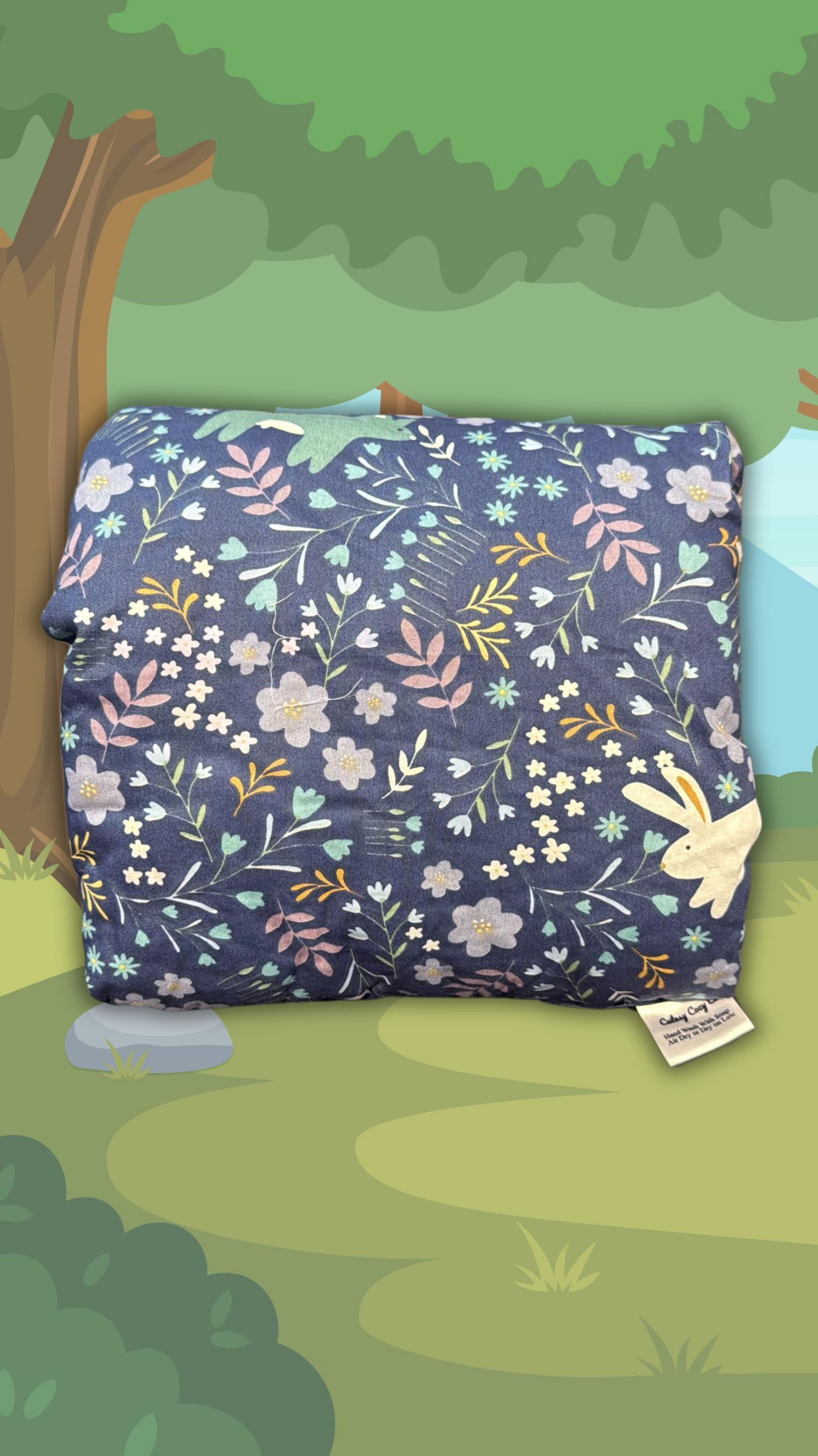 Waterproof Flowers and Rabbit Design Laundry Bags