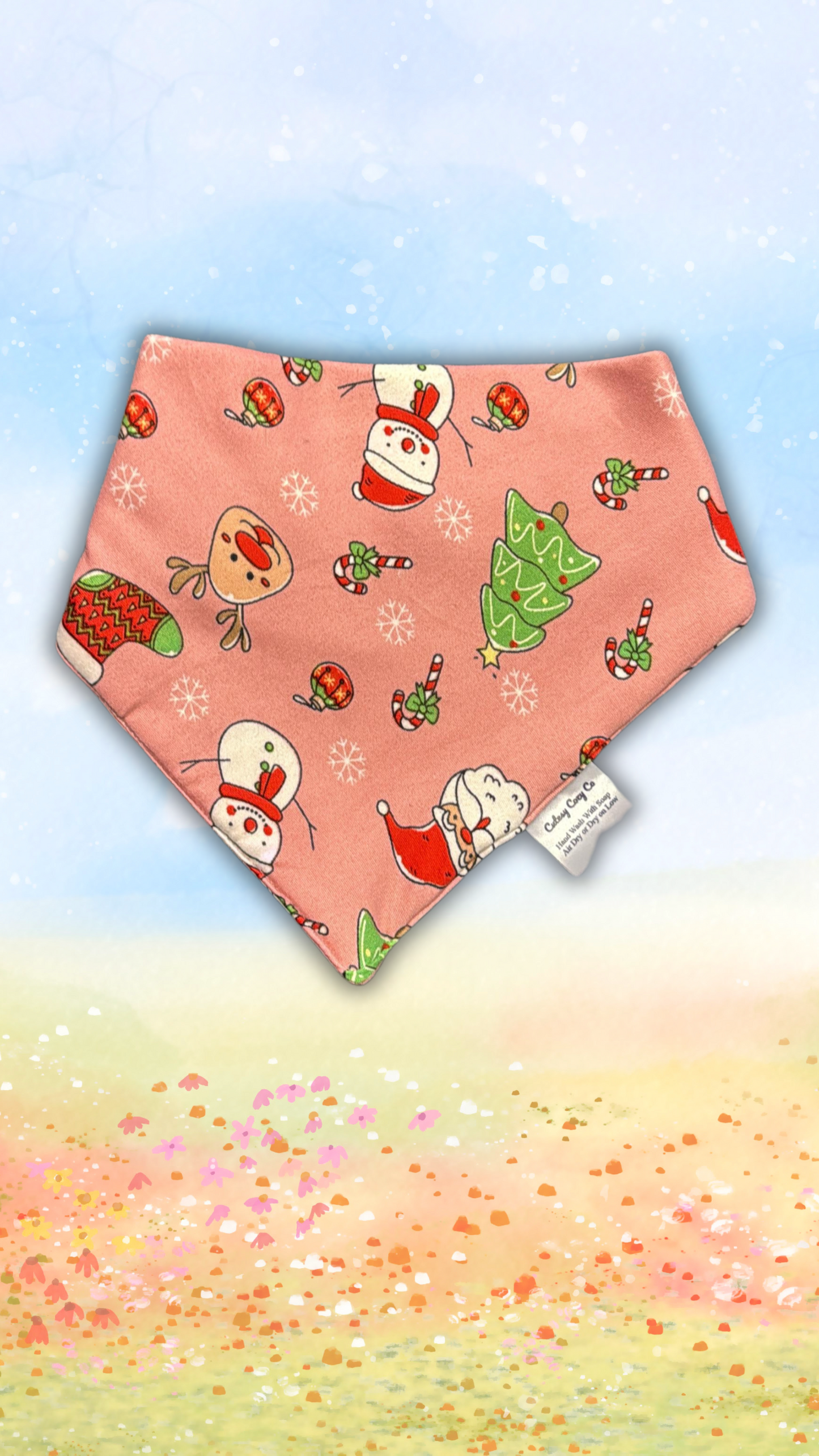 Snowman Print Baby Bib