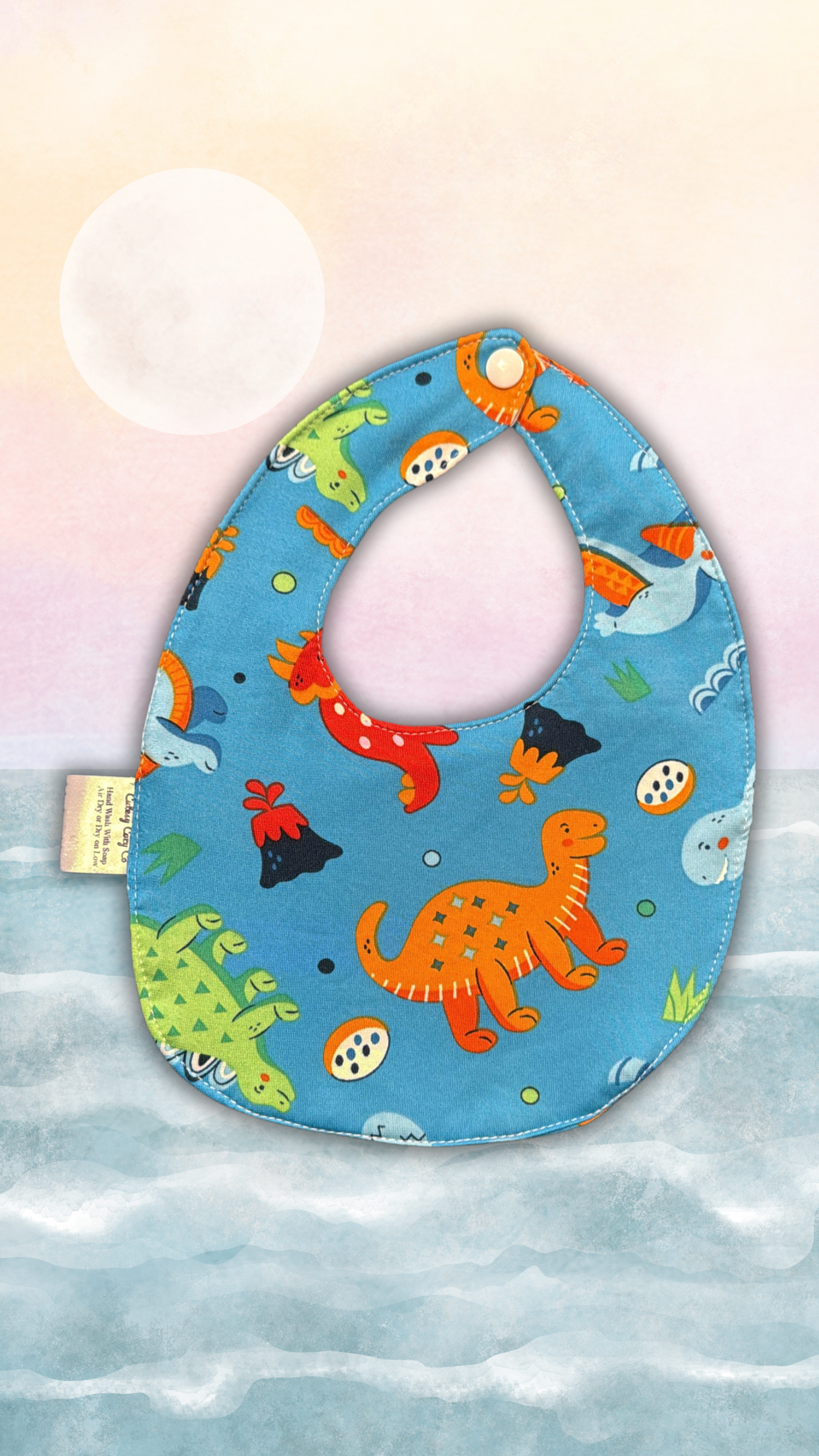 Hello Dino Island Baby Bib