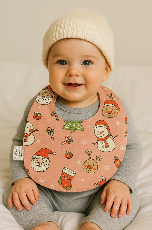 Snowman Design Baby Bib