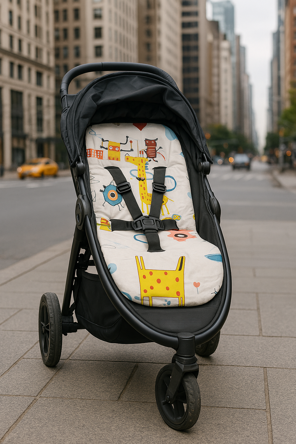 Adorable Animal & Floral Print Stroller Liner