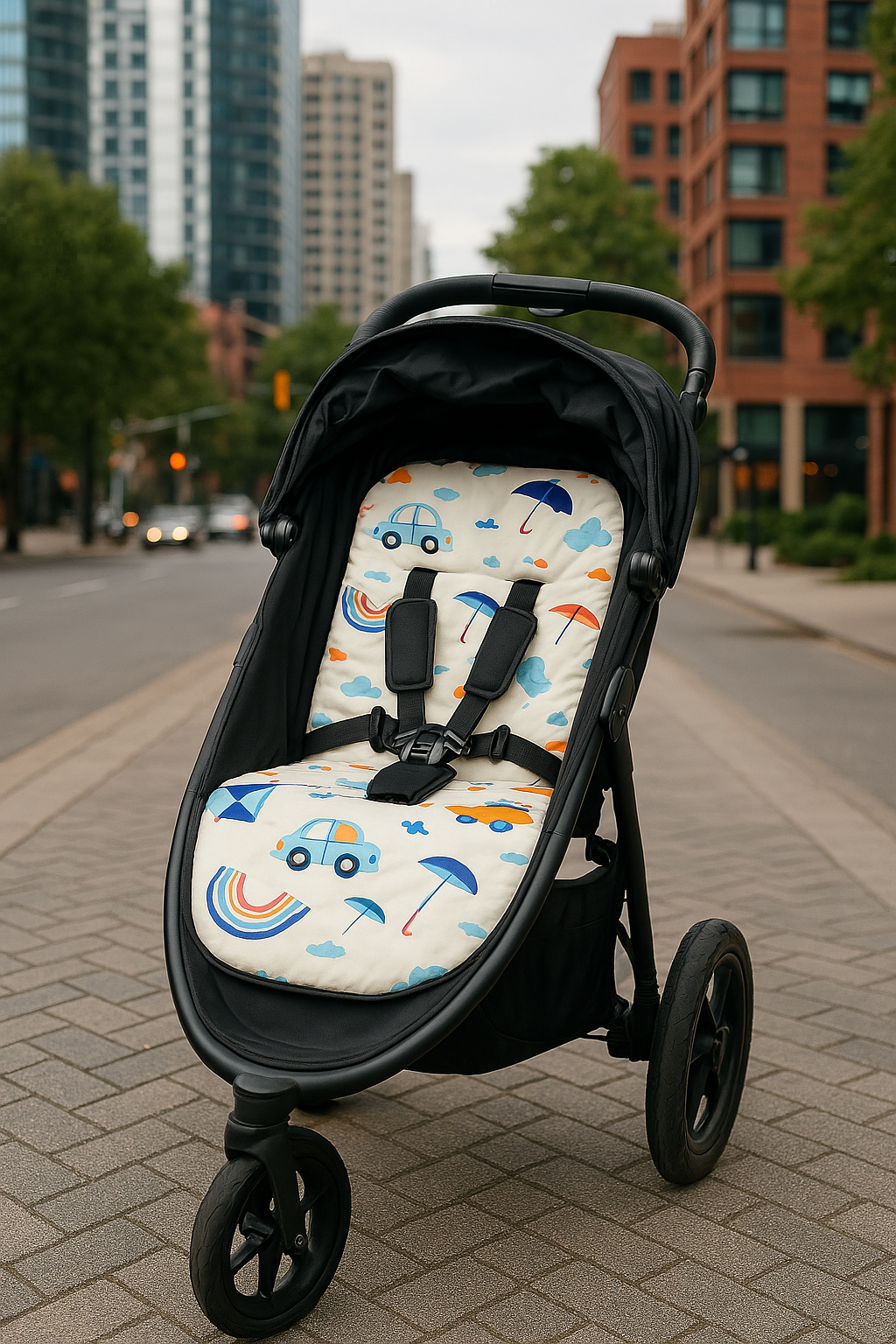 Bear & Rainbow Stroller Liner