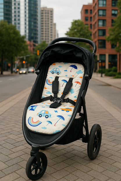 Bear & Rainbow Stroller Liner