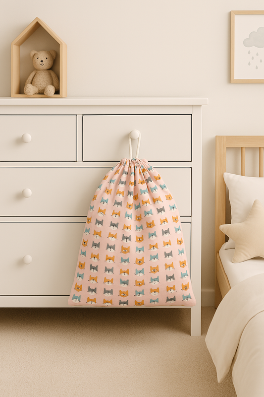Waterproof Cute Puppy Faces Laundry Bags