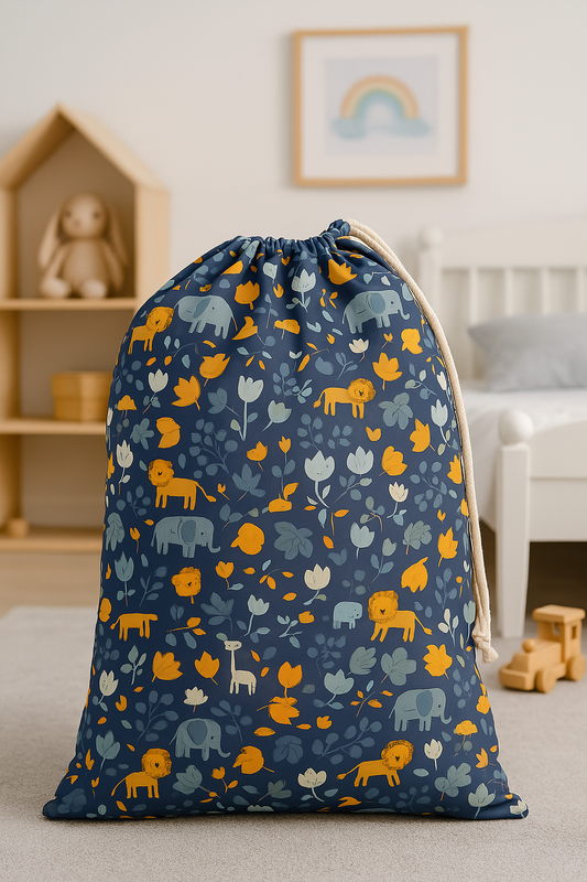 Waterproof Kids Safari Animal Print Laundry Bags