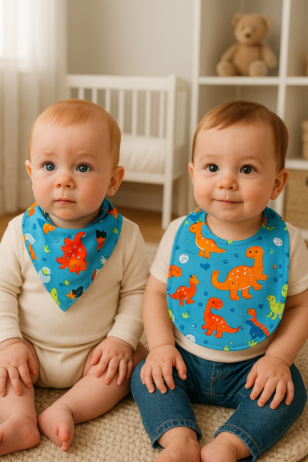 Dino and Friends Bib (Set of 2)