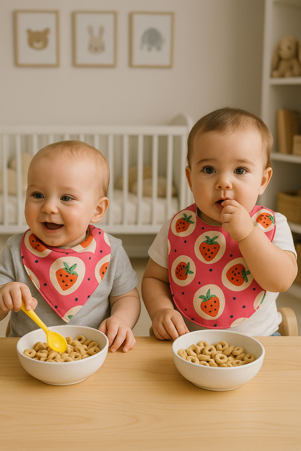 Strawberry Themed Baby Bib (Set of 2)