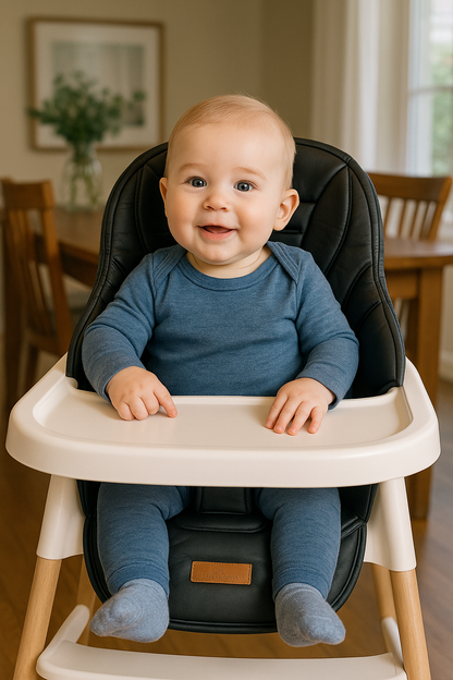 Premium Ergonomic Highchair Liner in black