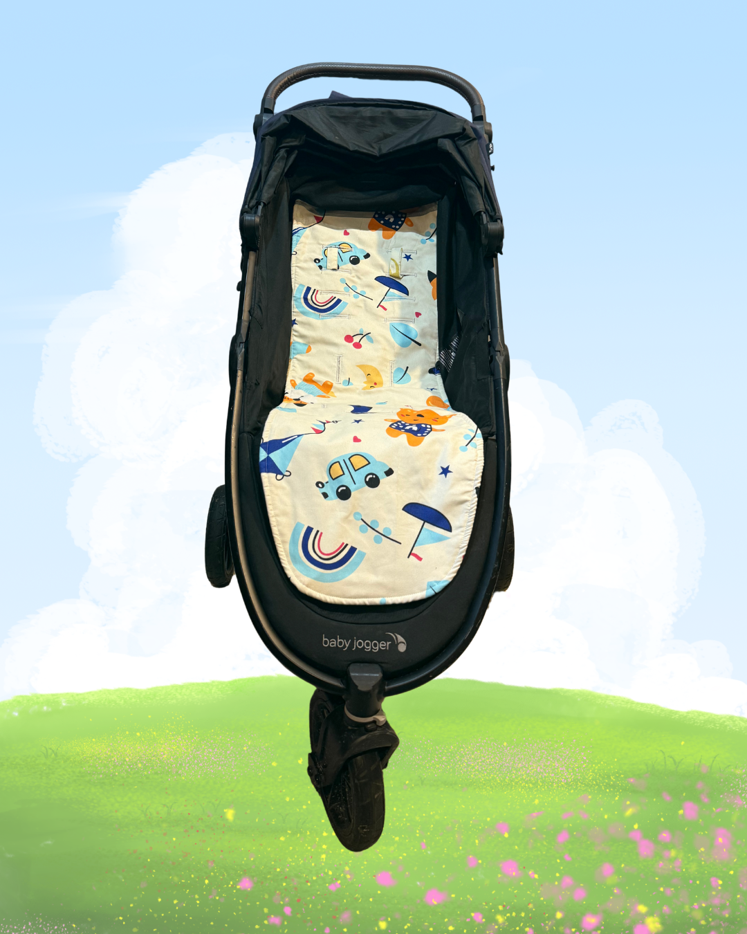 Bear & Rainbow Stroller Liner