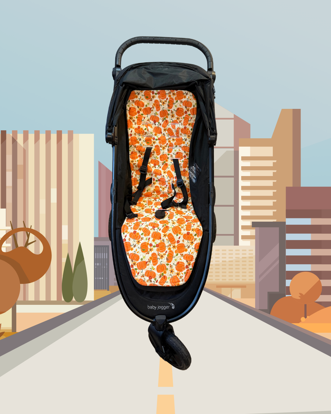 Halloween Pumpkin Stroller Liner